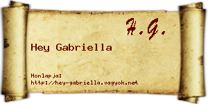 Hey Gabriella névjegykártya