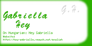 gabriella hey business card